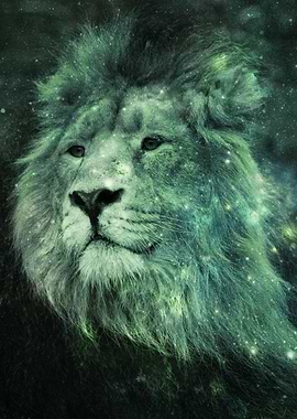 Leo Lion Pensive Green