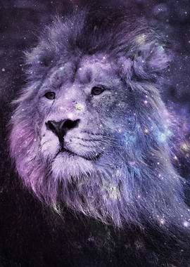 Leo Lion Pensive Purple Lavender