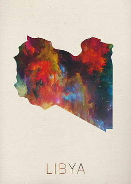 Libya Watercolor Map
