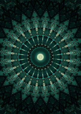 Green tones mandala