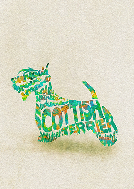 Scottish Terrier Dog Typo