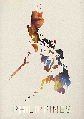 Philippines Watercolor Map