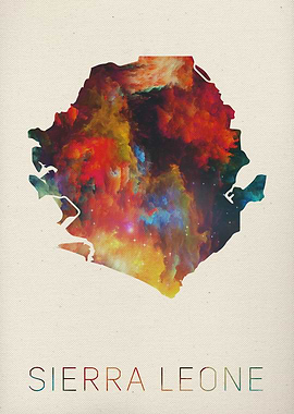 Sierra Leone Watercolor Map