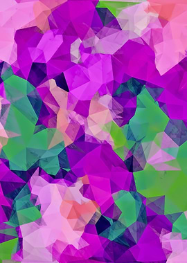psychedelic geometric polygon pattern abstract in