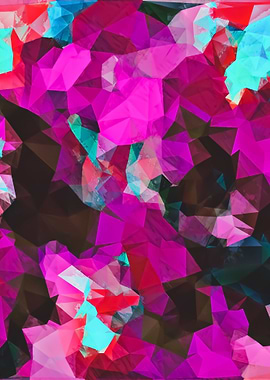 psychedelic geometric polygon abstract pattern in