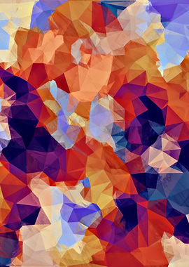 psychedelic geometric polygon pattern abstract in