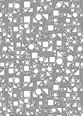 Geometric maze (white)