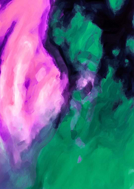 splash painting abstract background in pink green