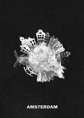 Amsterdam Skyline White