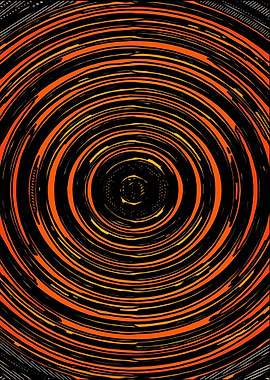 circle pattern abstract background in orange and b