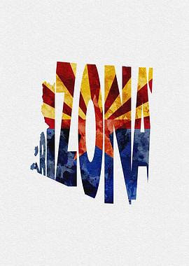 Arizona Map Flag