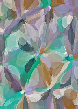 circle pattern abstract background in green brown