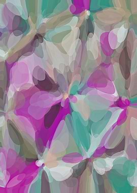 circle pattern abstract background in pink green b