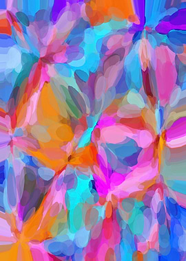 circle pattern abstract background in pink orange