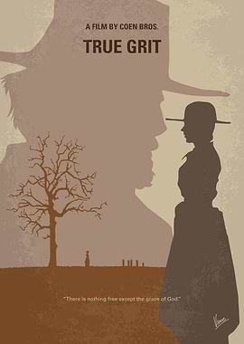 No860 My True grit minimal movie poster