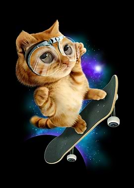 SKATEBOARD CAT