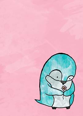 A Penguin and His Flower