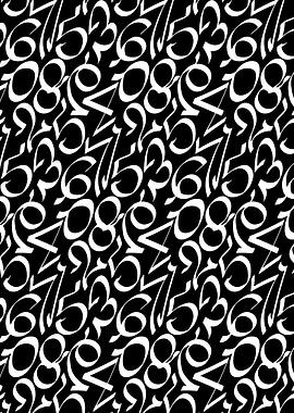 Abstract Numbers Pattern -