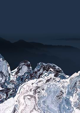 BLUE MARBLED MOUNTAINS