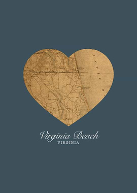 Virginia Beach City Street Map Love
