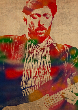 Eric Clapton Watercolor Portrait