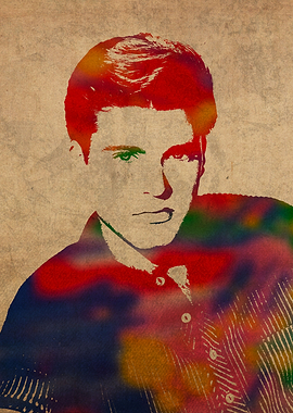 Ricky Nelson Watercolor Portrait