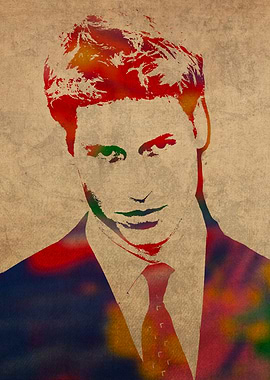 Prince William Watercolor Portrait