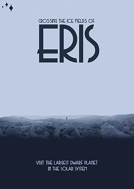 Eris Vintage Space Travel Poster