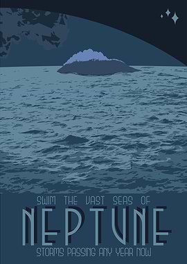 Neptune - Vintage Space Travel Posters