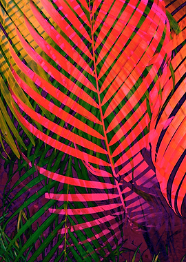 COLORFUL TROPICAL LEAVES no6