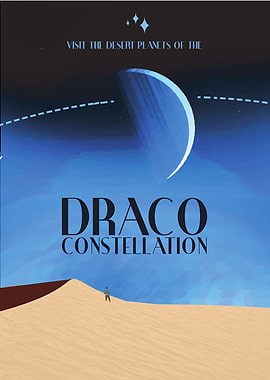 Draco - Vintage Space Travel Poster