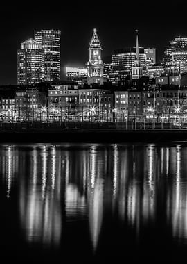 BOSTON Evening Skyline of