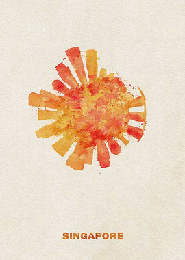 Singapore Skyline Colorful