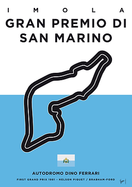 My F1 IMOLA Track Minimal Poster