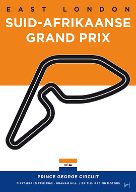 My F1 EAST LONDON Track Minimal Poster