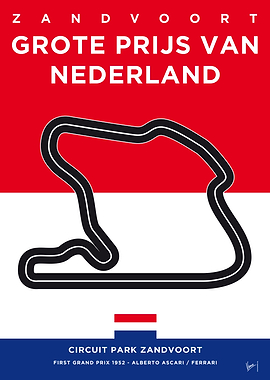 My F1 ZANDVOORT Race Track Minimal Poster
