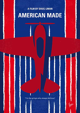 No869 My American Made minimal movie poster