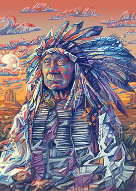 geronimo-native art portrait