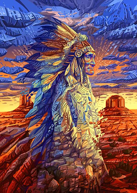 geronimo-native art portrait