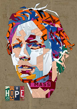 Luke HOPE Portrait in License Plates