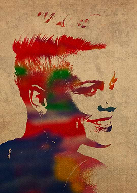 Pink Watercolor Portrait