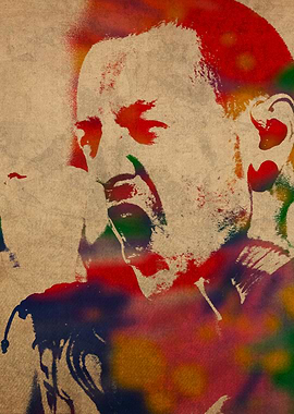 Chester Bennington Linkin Park Watercolor Portrait