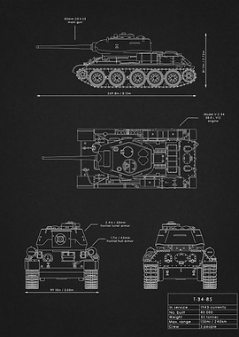 T-34-85 Blueprint