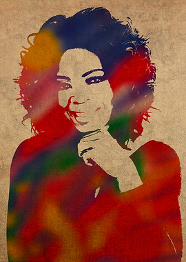 Oprah Winfrey Watercolor Portrait
