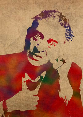 Rodney Dangerfield Comedian Watercolor Portrait