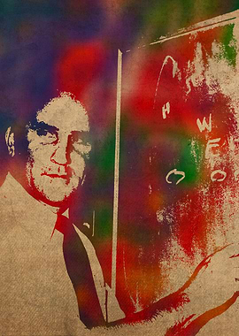 Coach Don Shula Watercolor Portrait