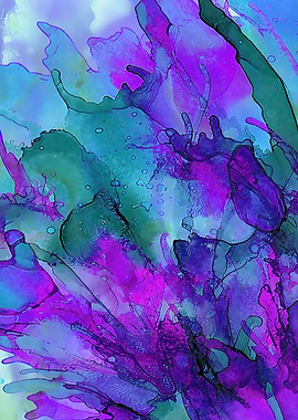Alcohol Ink Flowers 2