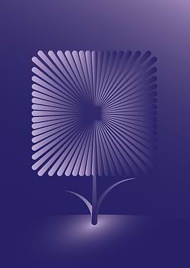 Violet square flower