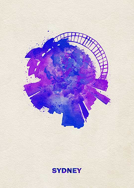 Sydney Skyline Colorful