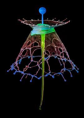 Waterdrops composition in rainbow colors